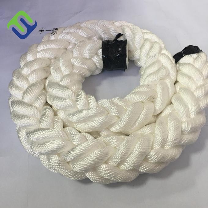 Белый полиэстер Marine 8 Strand Mooring Rope устойчивый к абразии 3