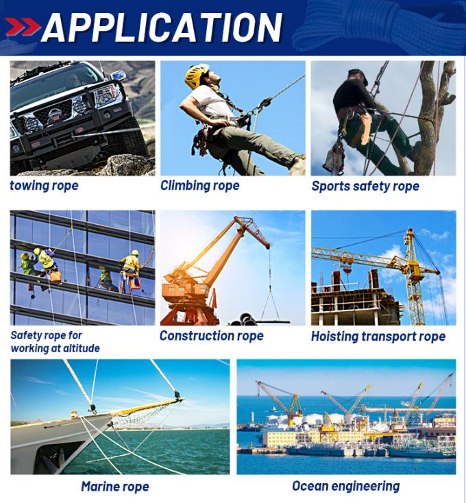 ABS одобрил 12-струнный UHMWPE шнур с двойным плетеным полиэстерным покрытием 32ммx500м 9