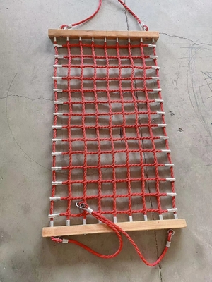 Гамак 150cmx80cm детей спортивной площадки красного цвета с веревочкой смертной казни через повешение
