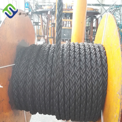 Оранжевая линия кудели зачаливания веревочки 64mm полиэстера стренги цвета 8 для сосуда