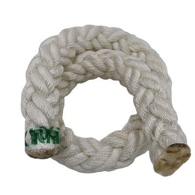Белый полиэстер Marine 8 Strand Mooring Rope устойчивый к абразии