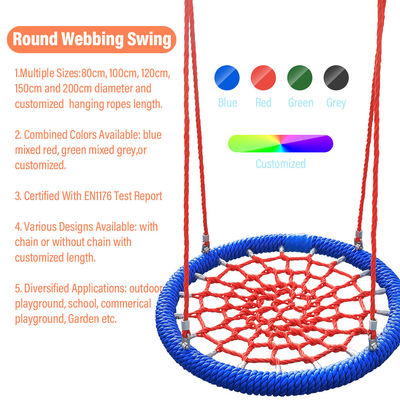 High Grade Classic Style Red Blue Bird Nest Swing for Playground with 120cm Dia and 500kg Capacity