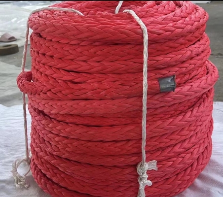 Ультрафиолетовое сопротивление 60 мм 12 нитей синтетического волокна UHMWPE полые плетеные винты верёвки для корабля для паруса с 100 метров