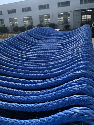 Высокая прочность 12-струнный сплетённый UHMWPE синтетический волокно проволока веревка 48 мм диаметр для буксировки морских судов причаливание стальной спинной мешок