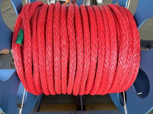 Высокая прочность 12-струнный сплетённый UHMWPE синтетический волокно проволока веревка 48 мм диаметр для буксировки морских судов причаливание стальной спинной мешок