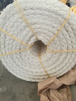 Белый цвет 8 нитей 64 мм / 72 мм полипропиленовый PP морской шнур с высокой ломающей нагрузкой