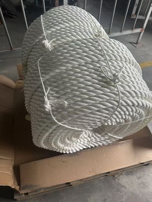 12 мм белая полиэфирная веревка с 3 прядями для ручной якорной лебедки