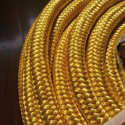 Двойная оплетка из полиэстера с сердечником из 12-прядного троса UHMWPE для швартовки и якорения лодок, с индивидуальным размером 4 мм - 60 мм