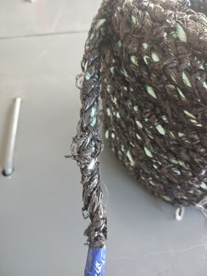 3 нитки полипропиленовых веревок для выращивания моллюсков 16ммx220м Черный цвет с ультрафиолетовой стойкостью