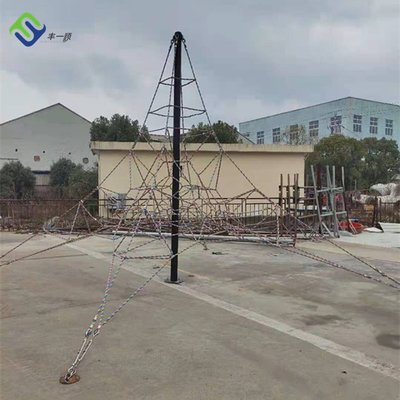 Пирамида Playset изготовленные на заказ взбираясь чистые 8x8x6m для оборудований спортивной площадки