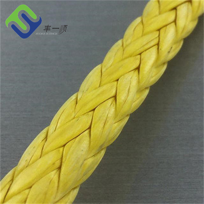 Химическая устойчивость синтетики 48mm веревочки Uhmwpe стренги зачаливания 12 сверхмощная
